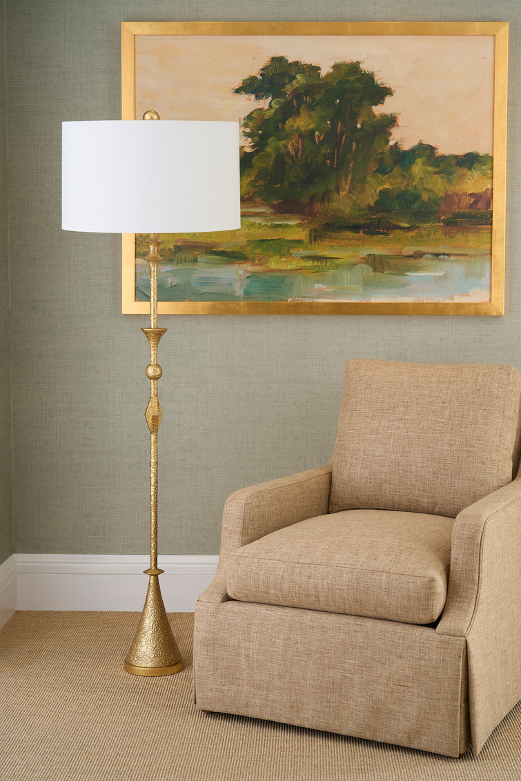 Chelsea House Gia Floor Lamp Textured Gilt