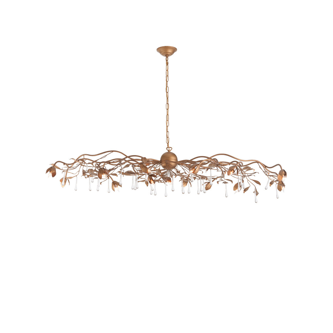 Chelsea House Bay Laurel Leaf Crystal Chandelier