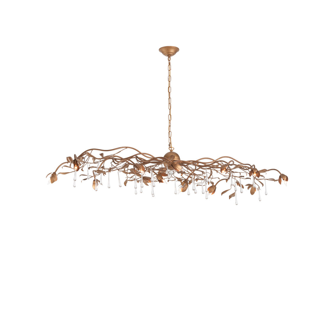 Chelsea House Bay Laurel Leaf Crystal Chandelier