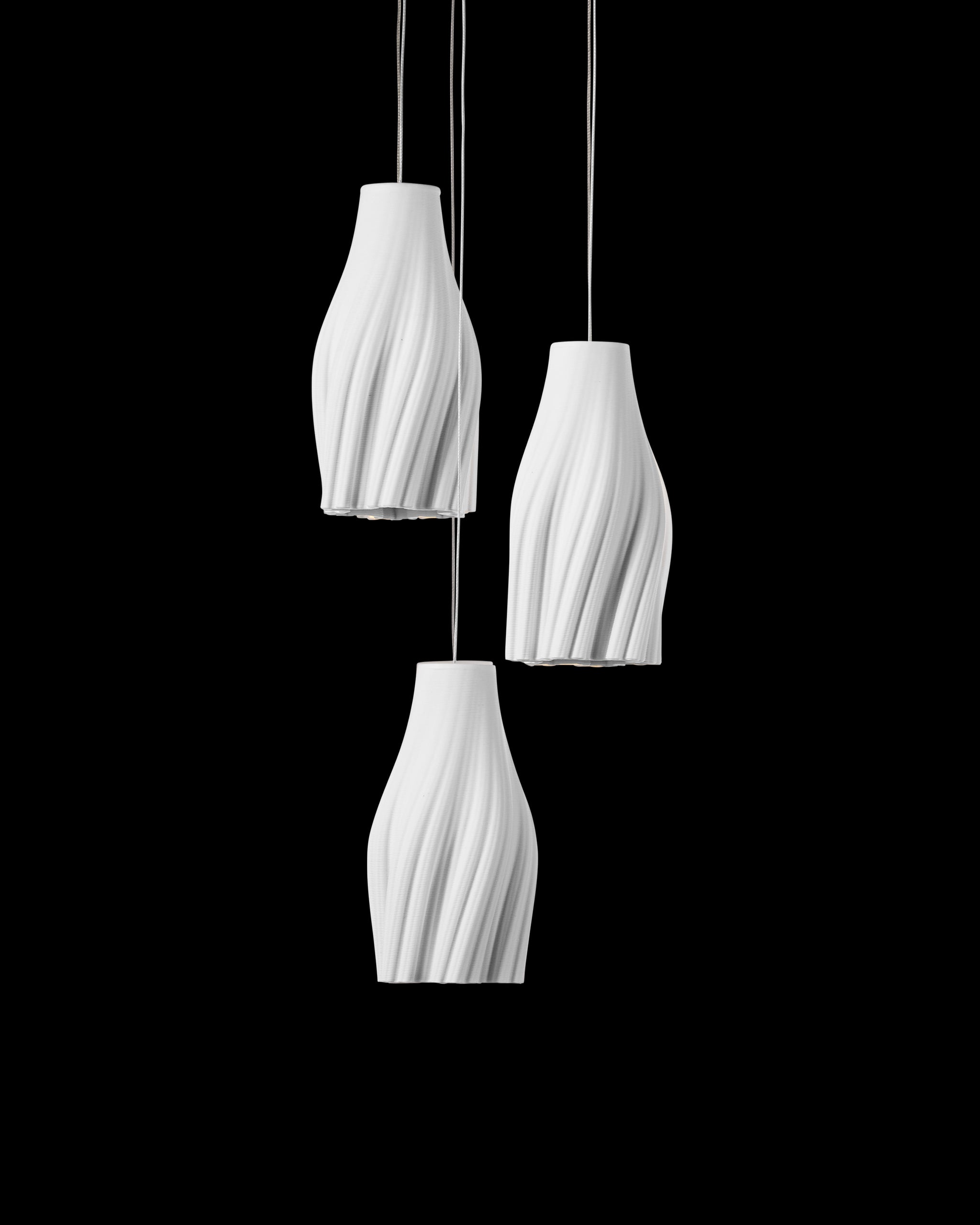 Currey & Company Posh 3 Light Round Multi Drop Pendant