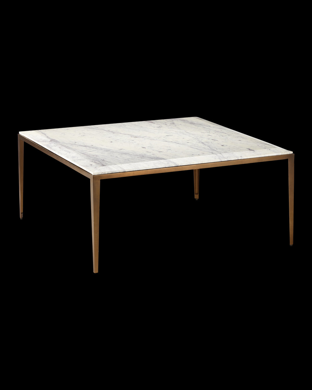 Currey & Company Oblique Marble Cocktail Table