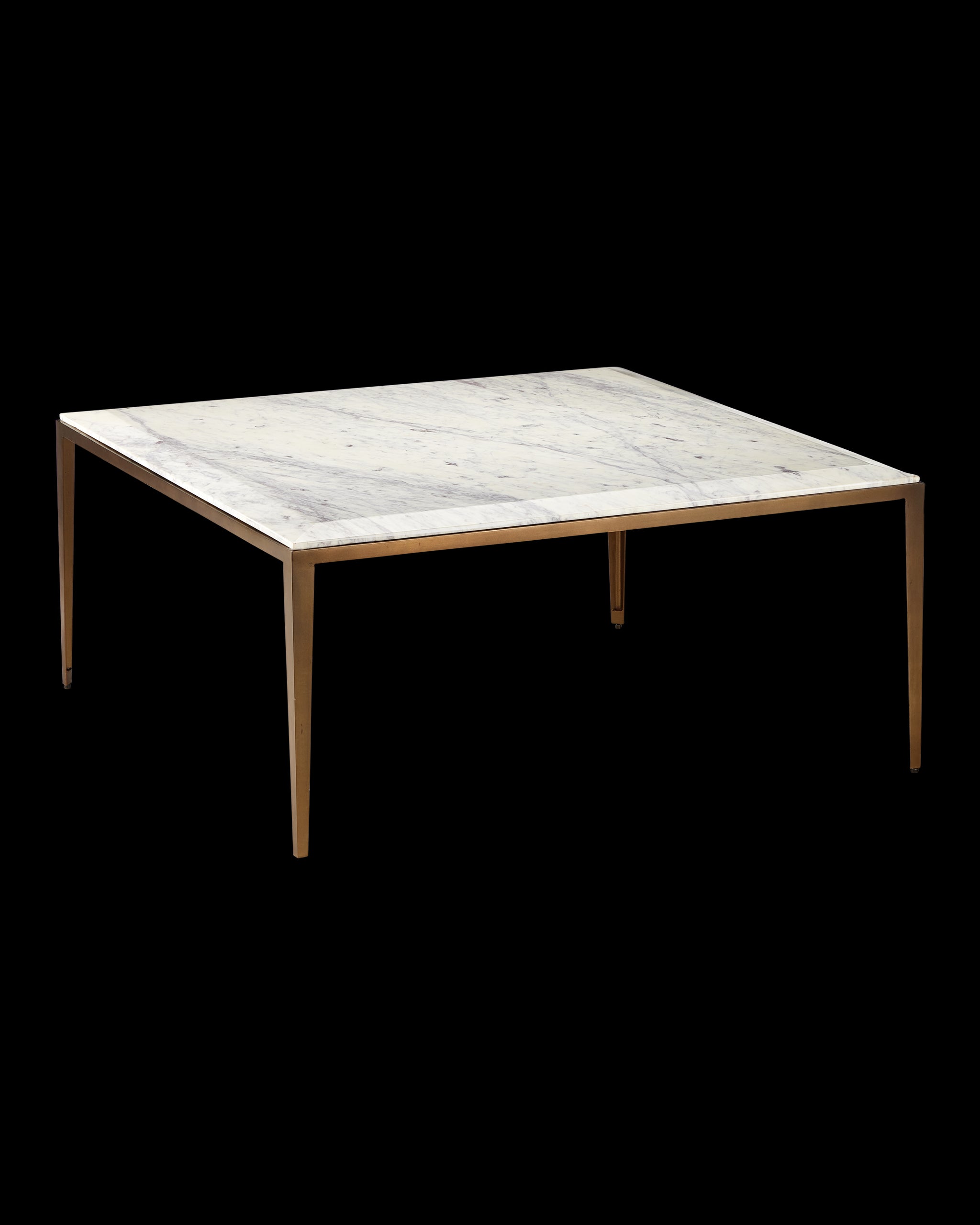 Currey & Company Oblique Marble Cocktail Table