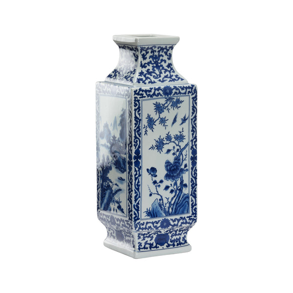 Chelsea House Dynasty Blue And White Landscape Vase