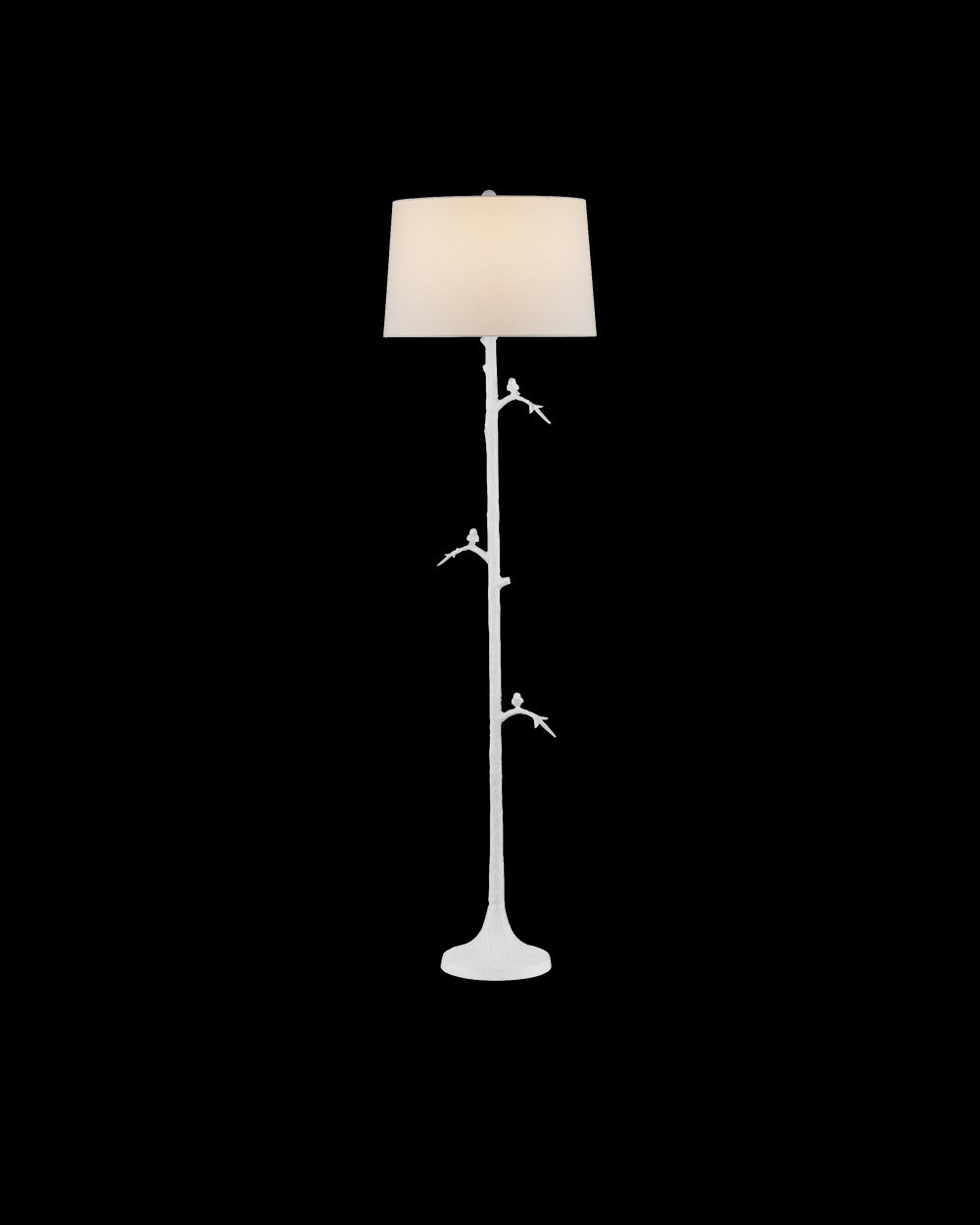 Currey & Company Piaf White Floor Lamp