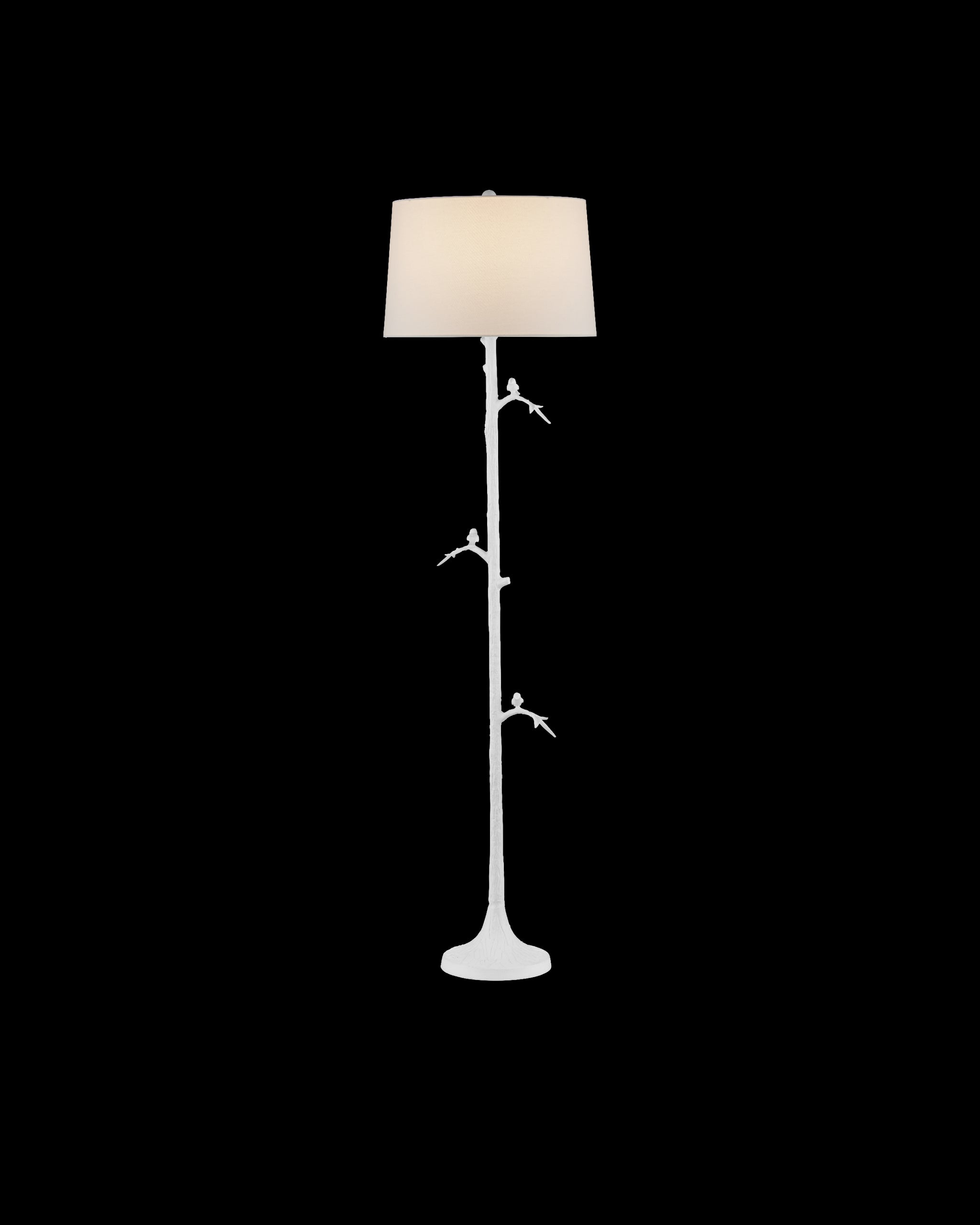 Currey & Company Piaf White Floor Lamp