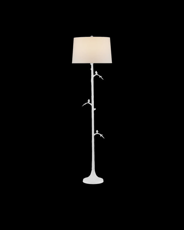 Currey & Company Piaf White Floor Lamp