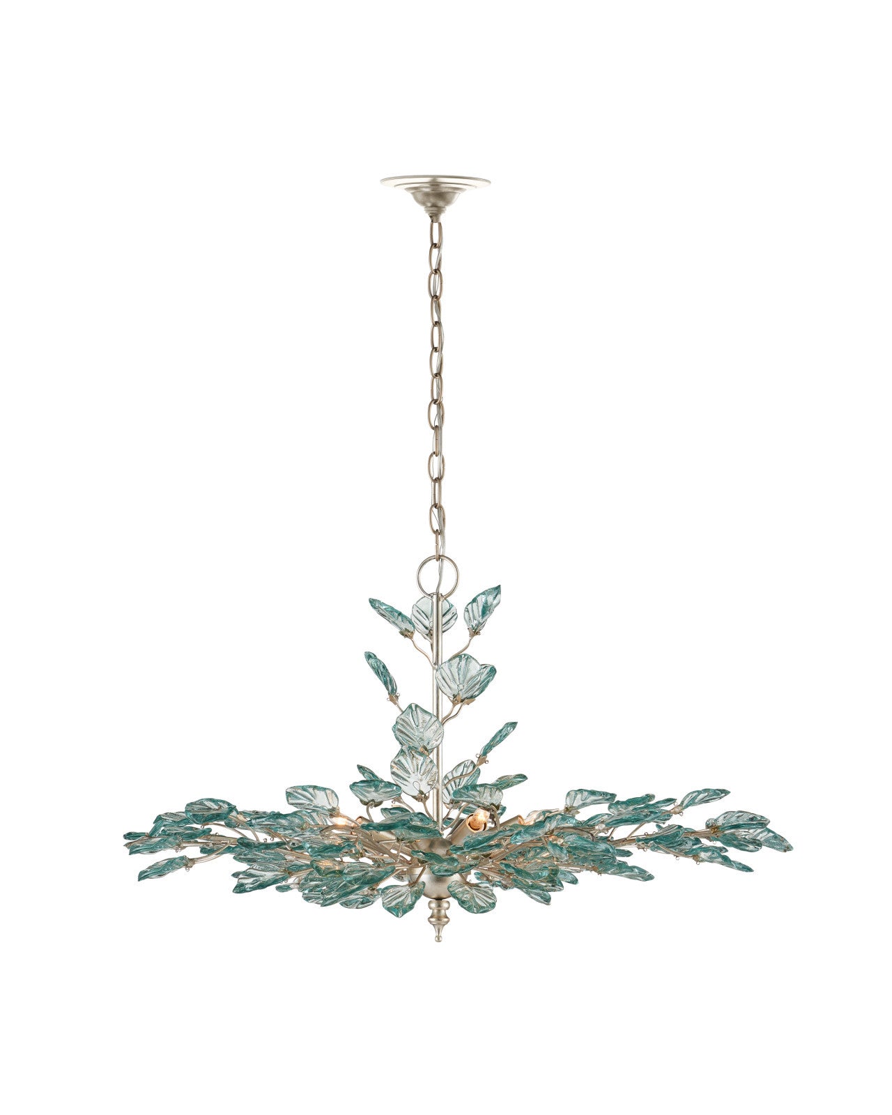 Currey & Company 36" Baobab Medium Silver 8 Light Chandelier