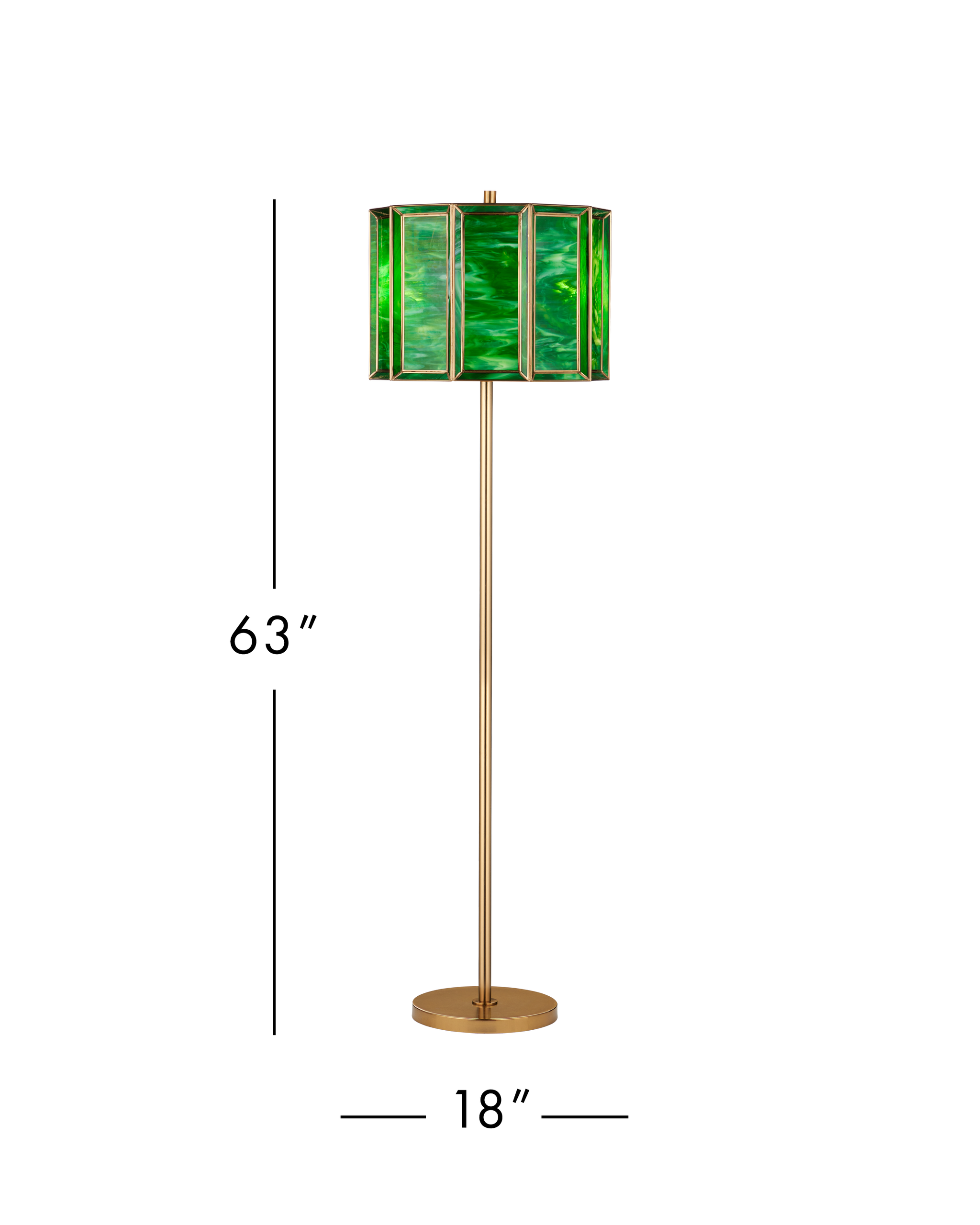 Currey & Company Daze Green Floor Lamp