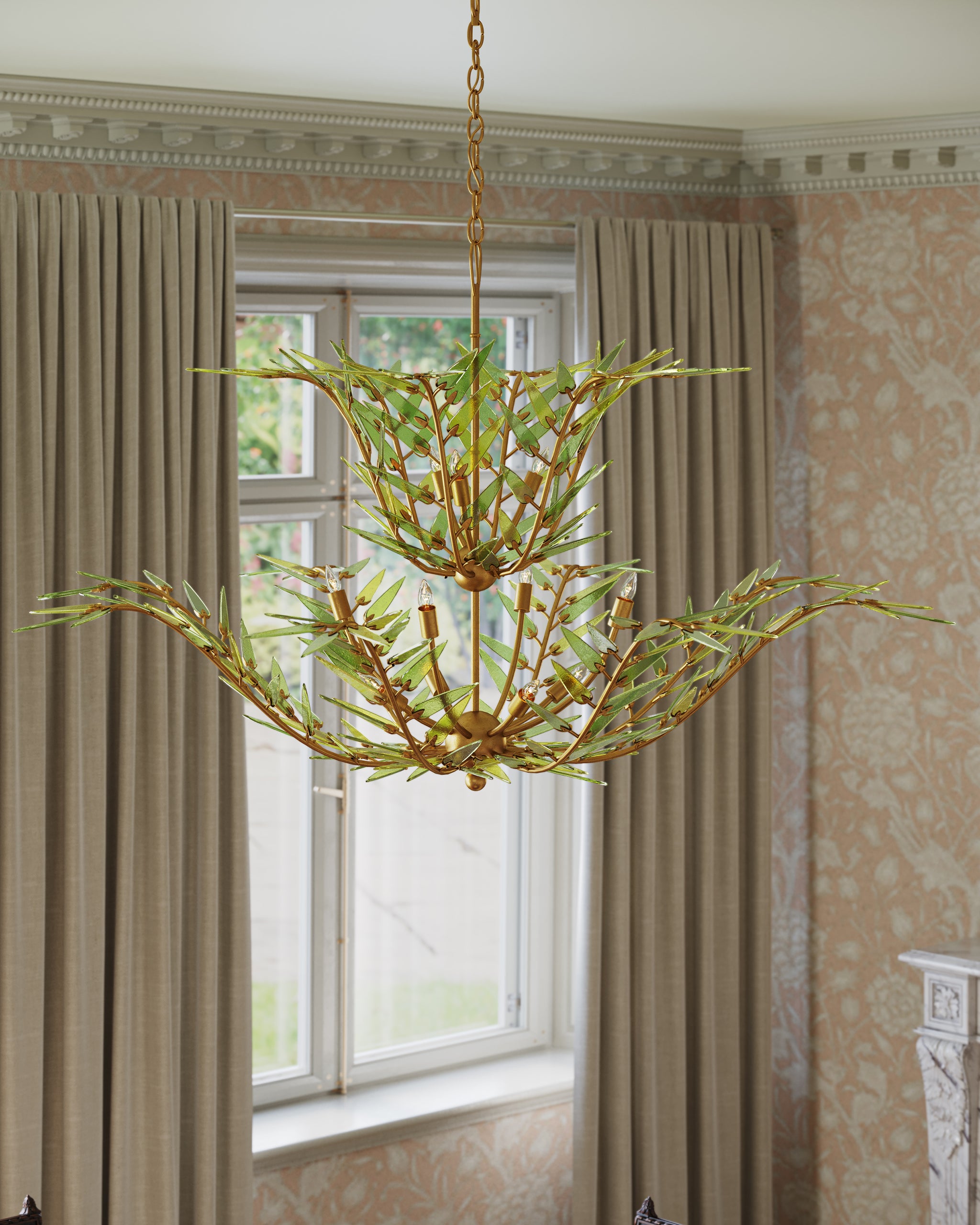 Currey & Company Babylon Two Tier Chandelier