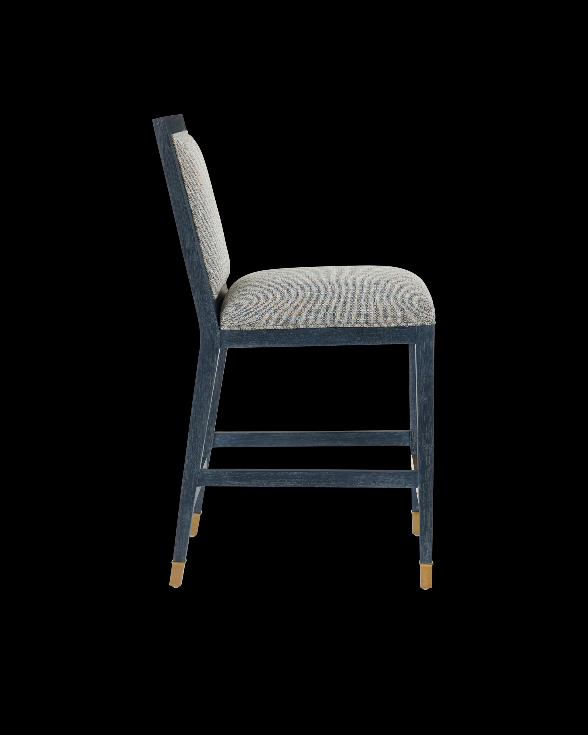 Currey & Company Santos Vintage Navy Counter Stool, Barrett Dusk
