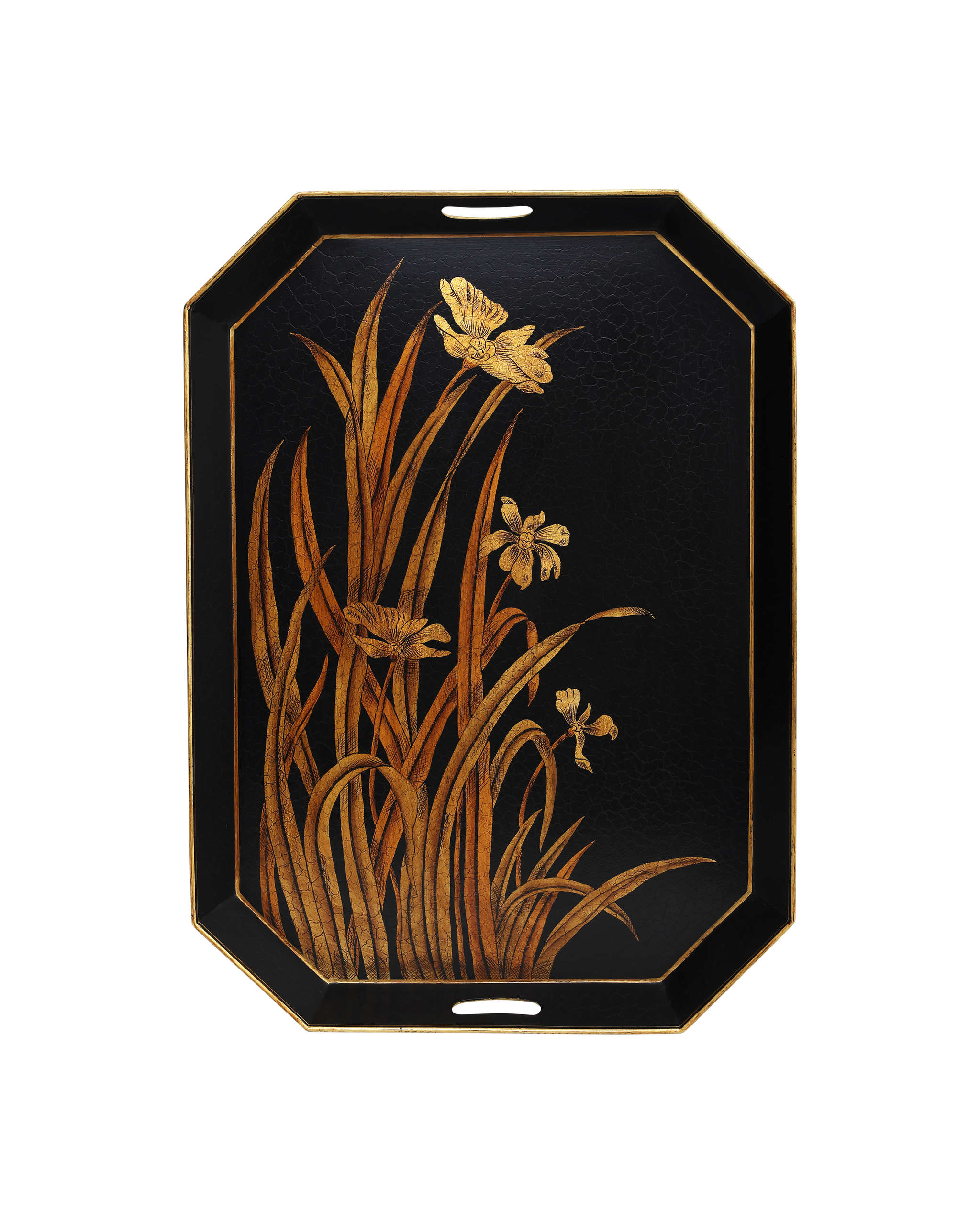 Currey And Company Glasshouse Tole Tray Set Of 2