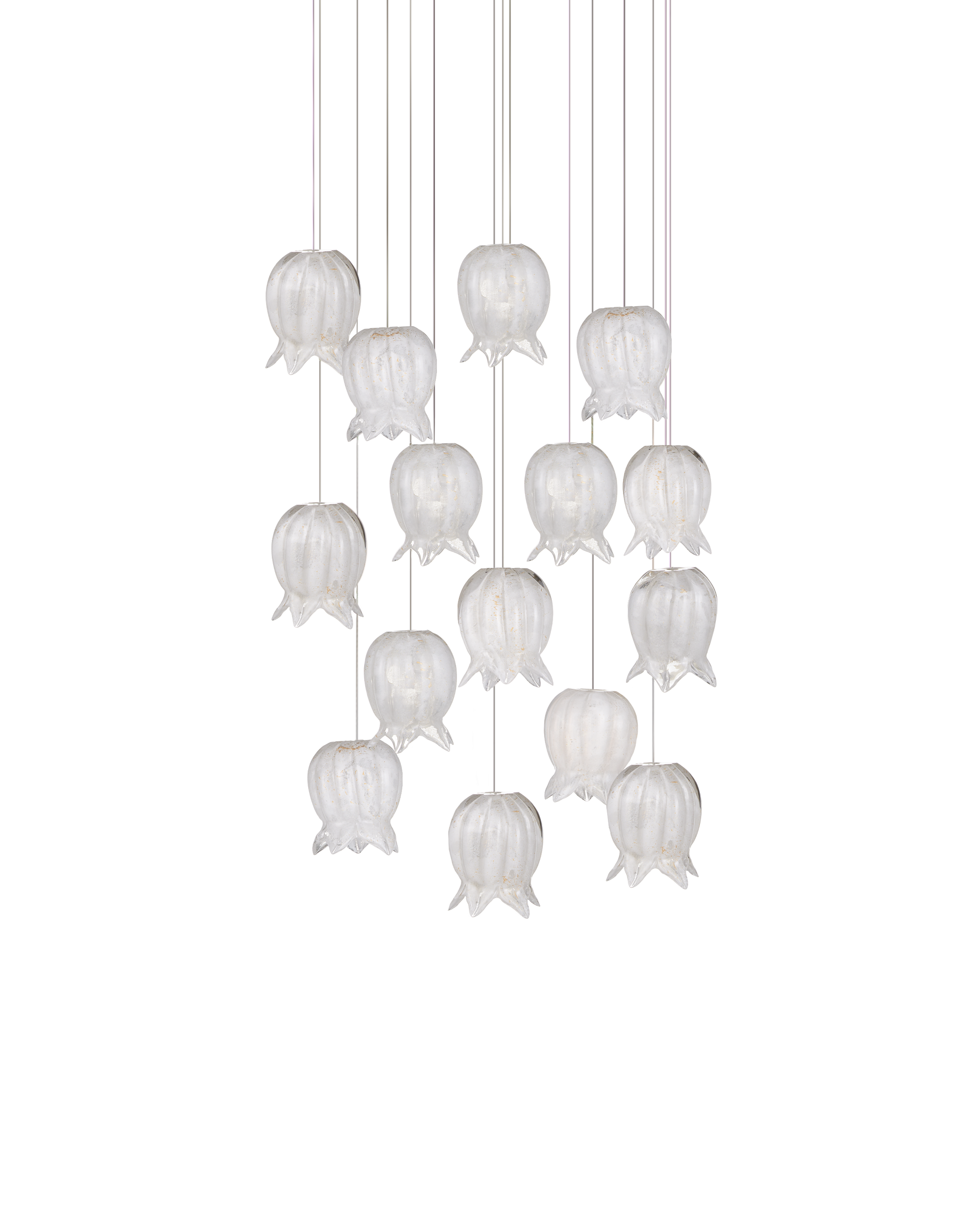 Currey And Company Polpo 15 Light Round Multi Drop Pendant