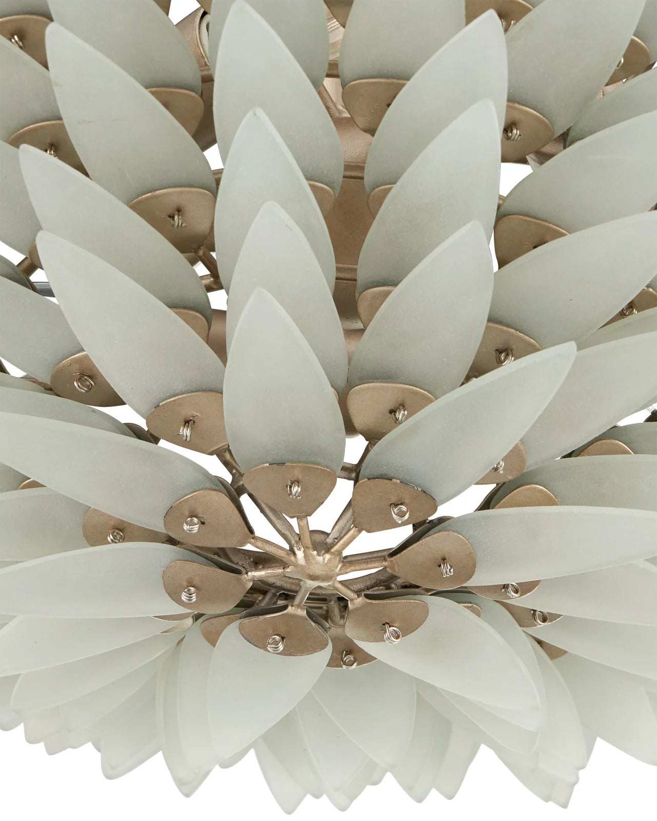 Currey & Company 12" X 22" Dahlia 3 Light Semi Flush Mount