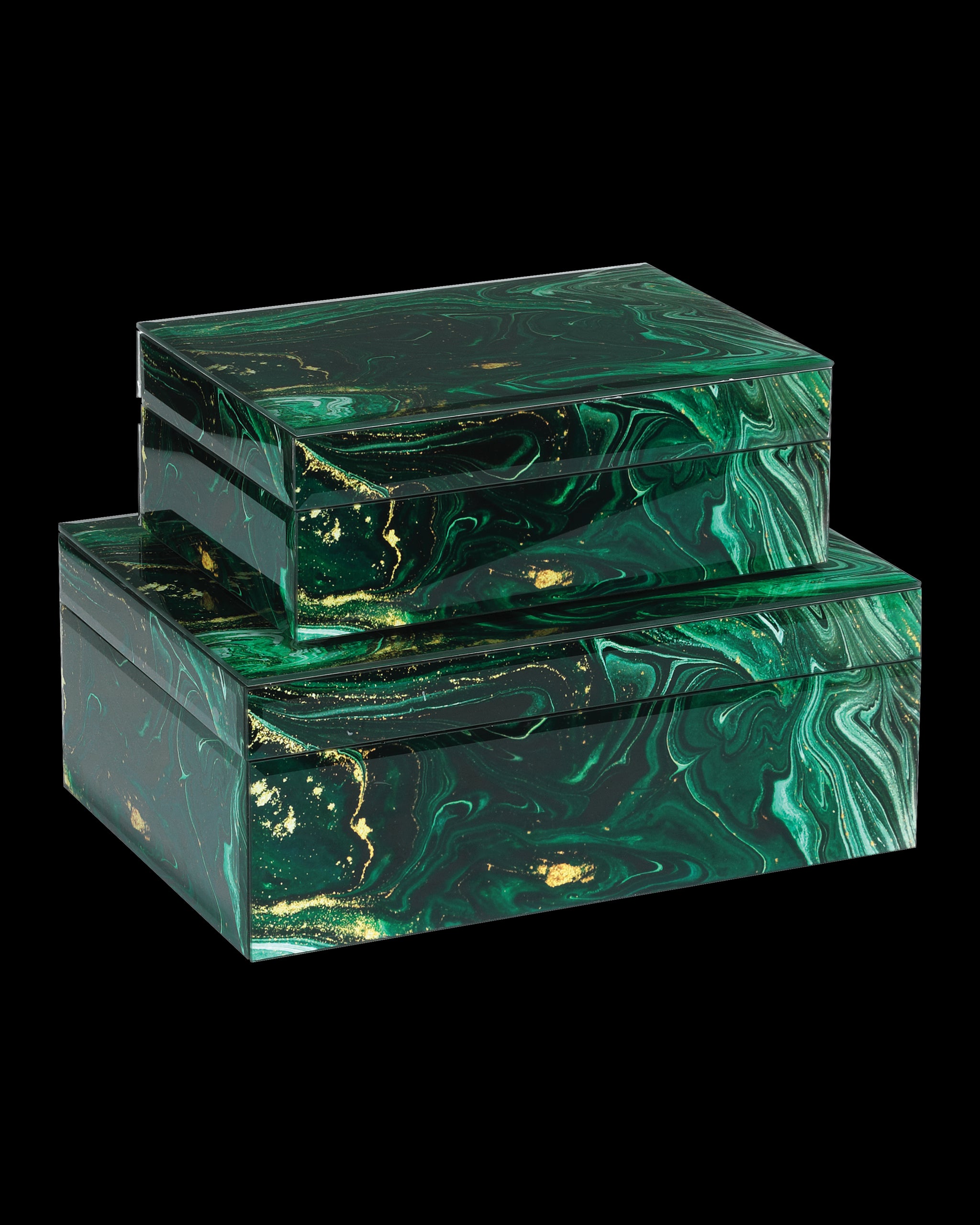 Currey & Company Interstellar Green Box Set Of 2