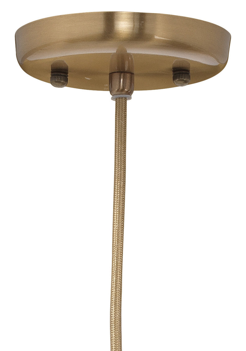 Jamie Young Sophia Carafe Pendant In Clear Glass With Brass Hardware