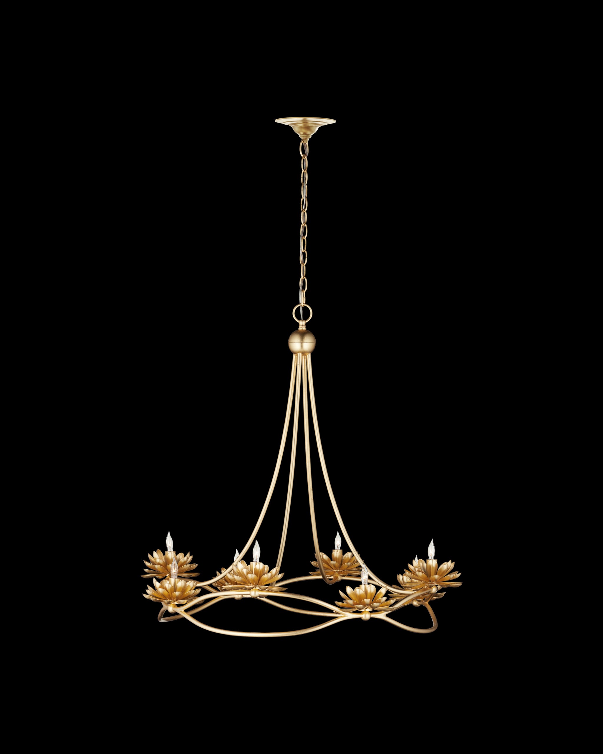 Currey & Company Cyrene Gold Chandelier