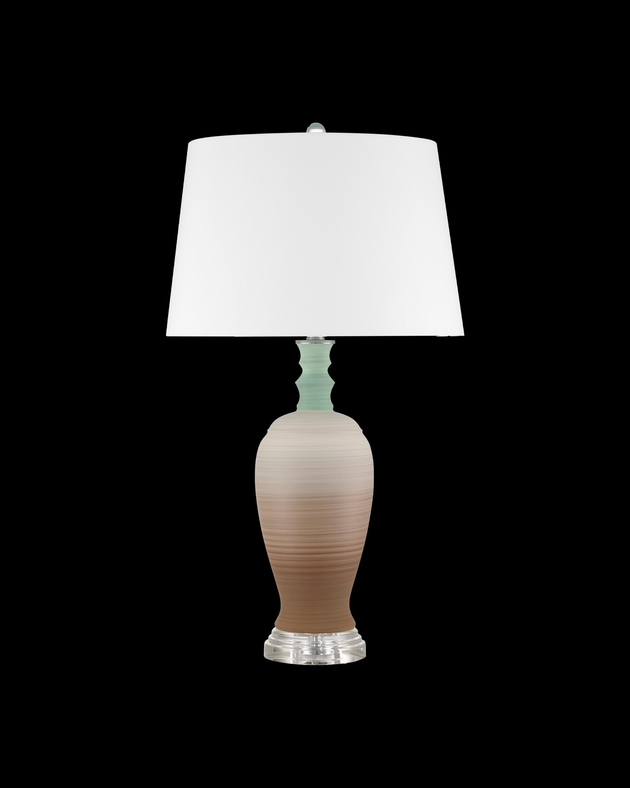 Currey & Company Happy 80's Brown & Pale Blue Table Lamp