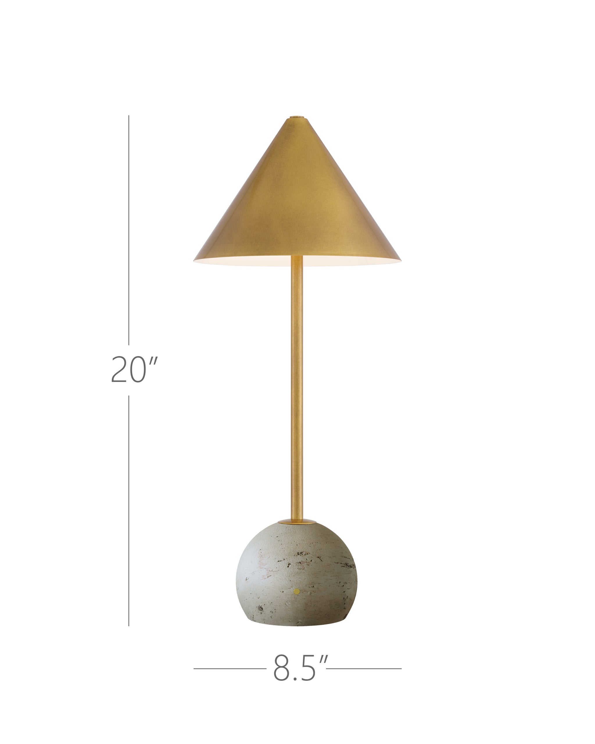 Currey & Company Journey Natural & Brass Cordless Table Lamp