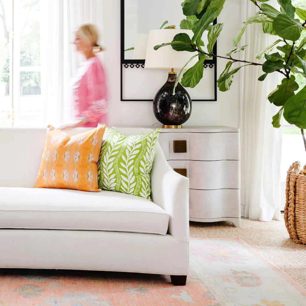 Laura Park Orange Blossom Linen Cotton Pillow