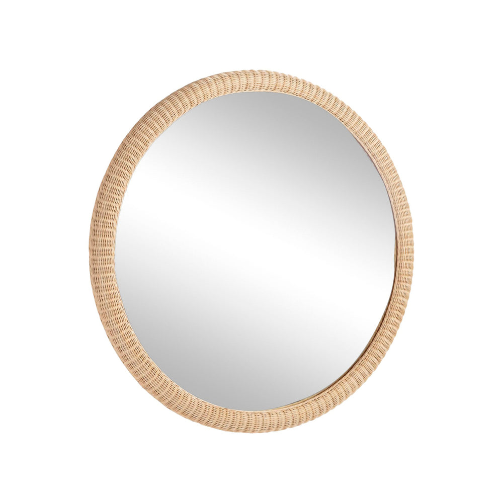 Chelsea House Amanda Lindroth Dunmore Round Wicker Mirror