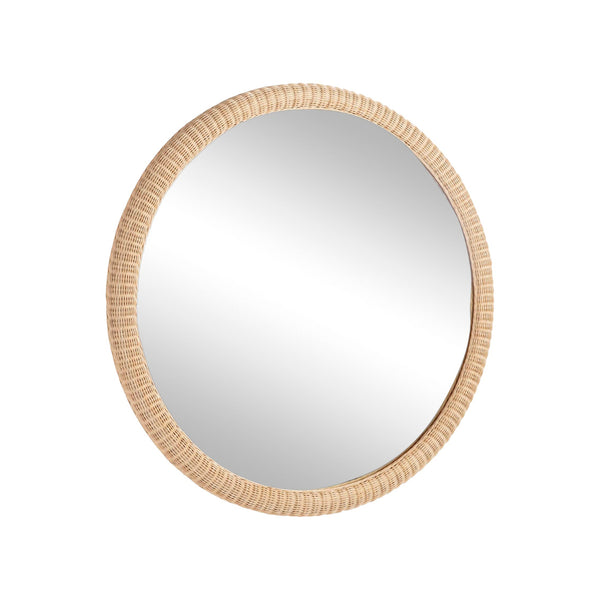 Chelsea House Amanda Lindroth Dunmore Round Wicker Mirror