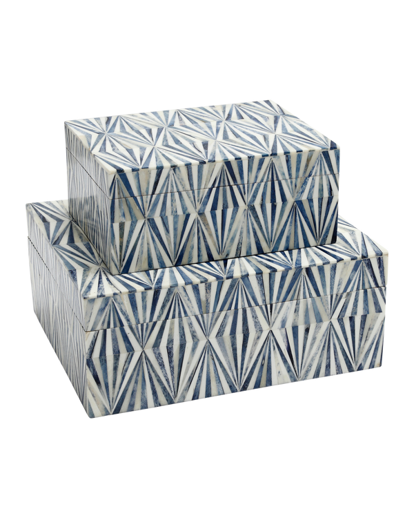 Currey & Company Colter Blue Box Set Of 2