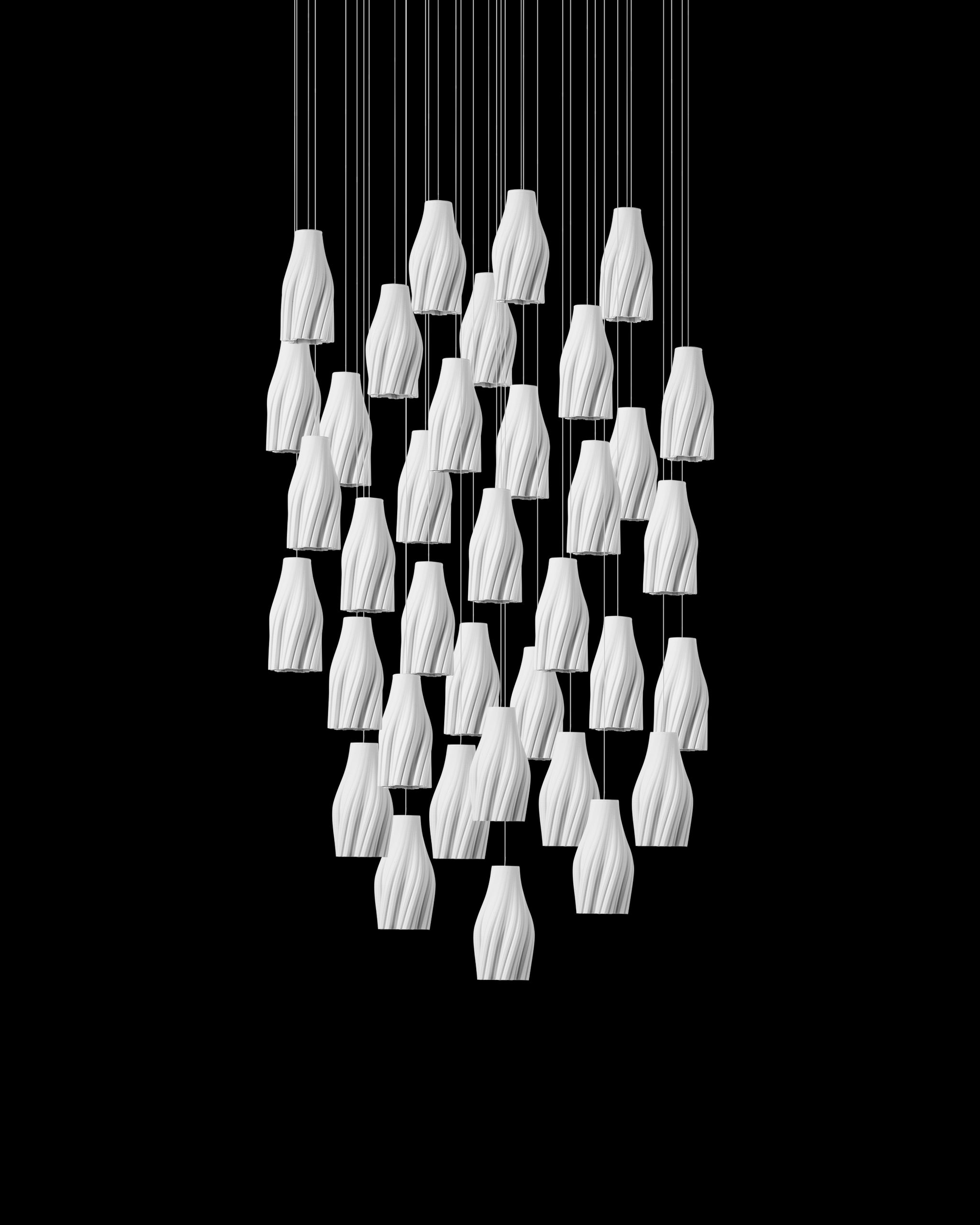 Currey & Company Posh 36 Light Round Multi Drop Pendant