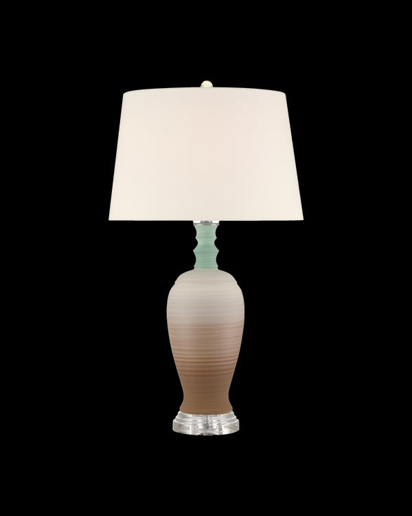 Currey & Company Happy 80's Brown & Pale Blue Table Lamp