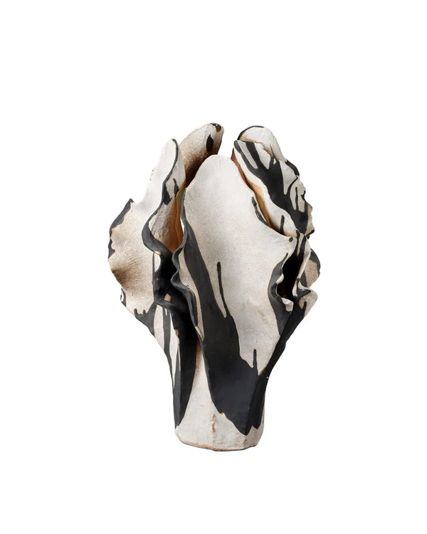 Jamie Young Agatha Ceramic Vase, Black And White