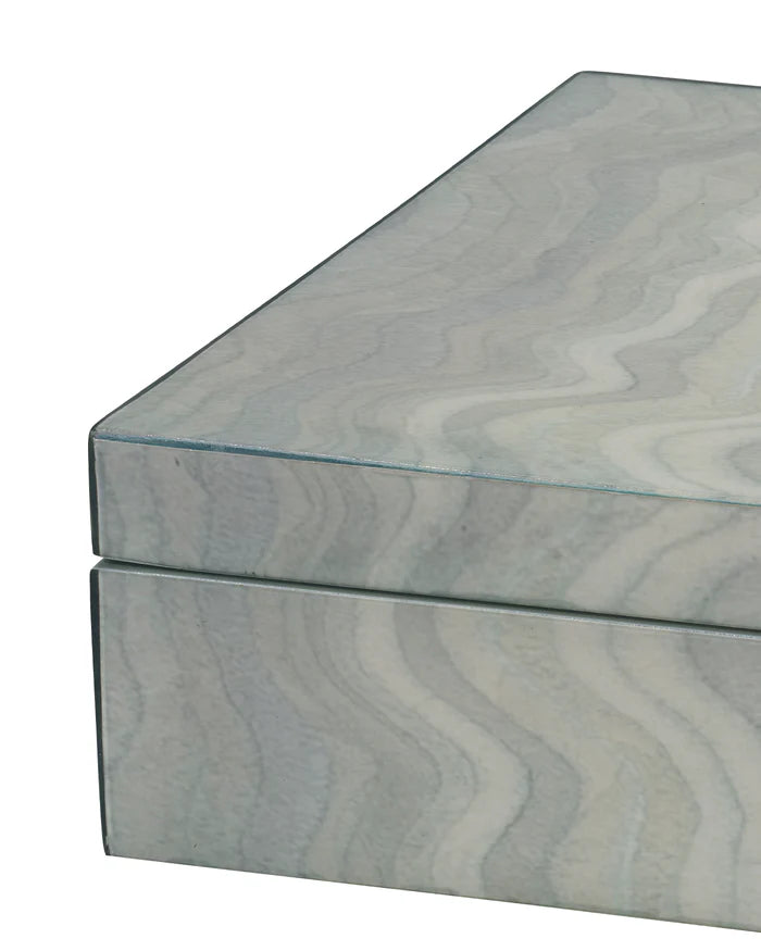 Jamie Young Elevation Decorative Box, Pale Blue Lacquer