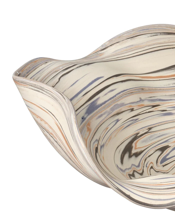 Jamie Young Billowed Porcelain Bowl, Off White