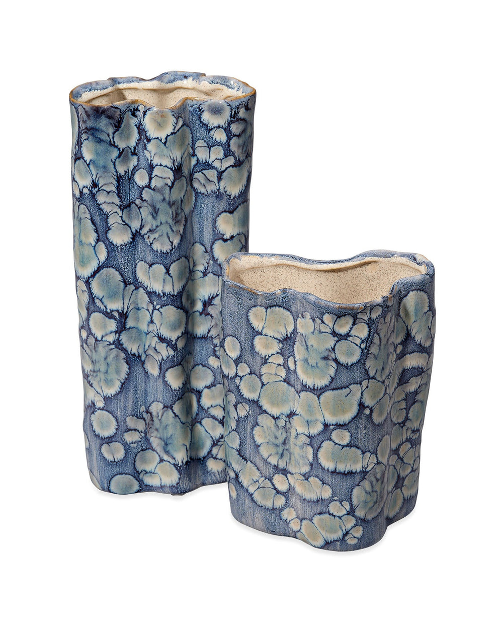 Jamie Young Cloud Ceramic Decorative Set Of 2 Vases