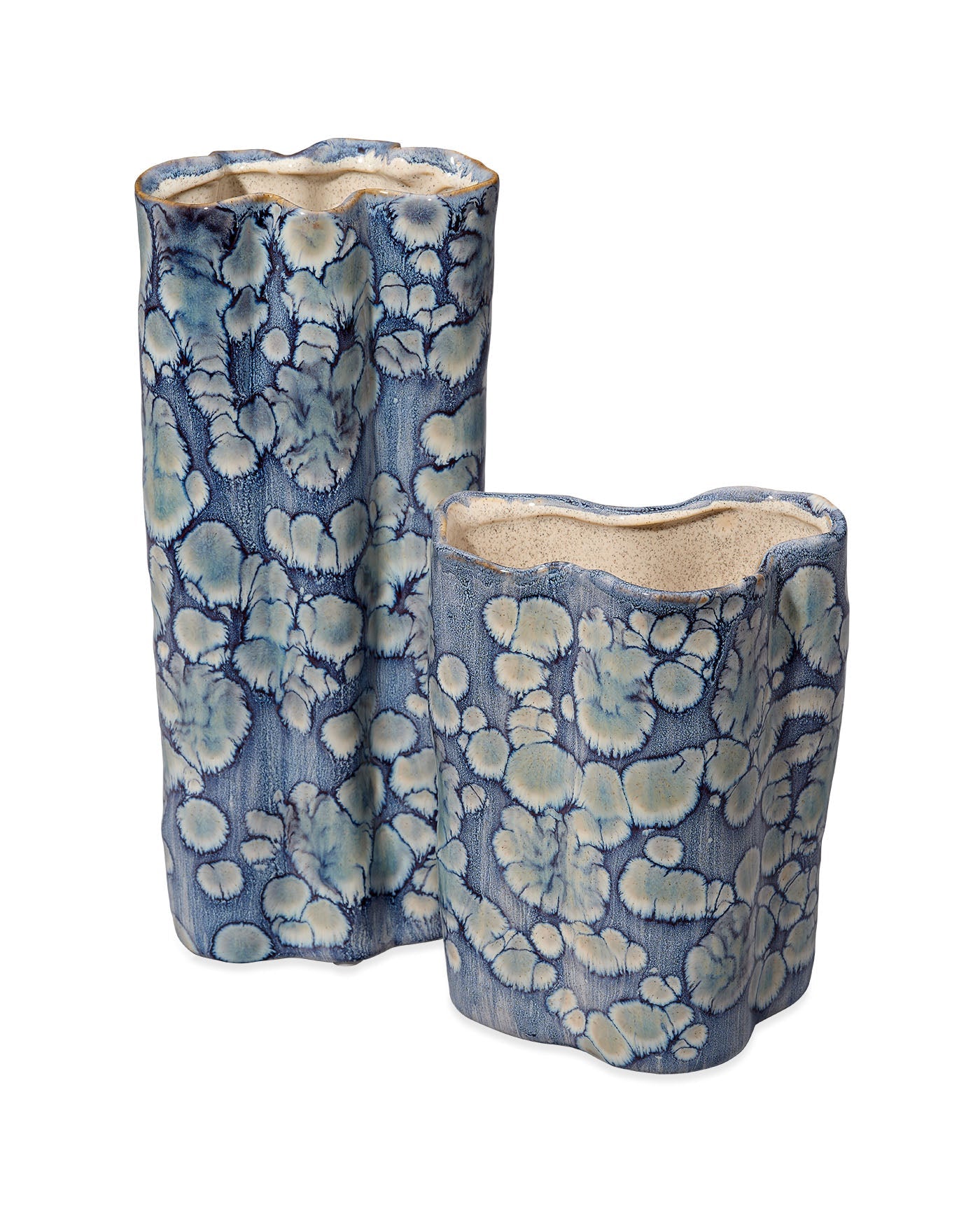 Jamie Young Cloud Ceramic Decorative Set Of 2 Vases
