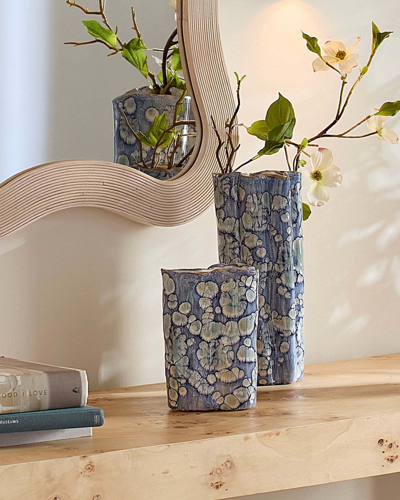 Jamie Young Cloud Ceramic Decorative Set Of 2 Vases