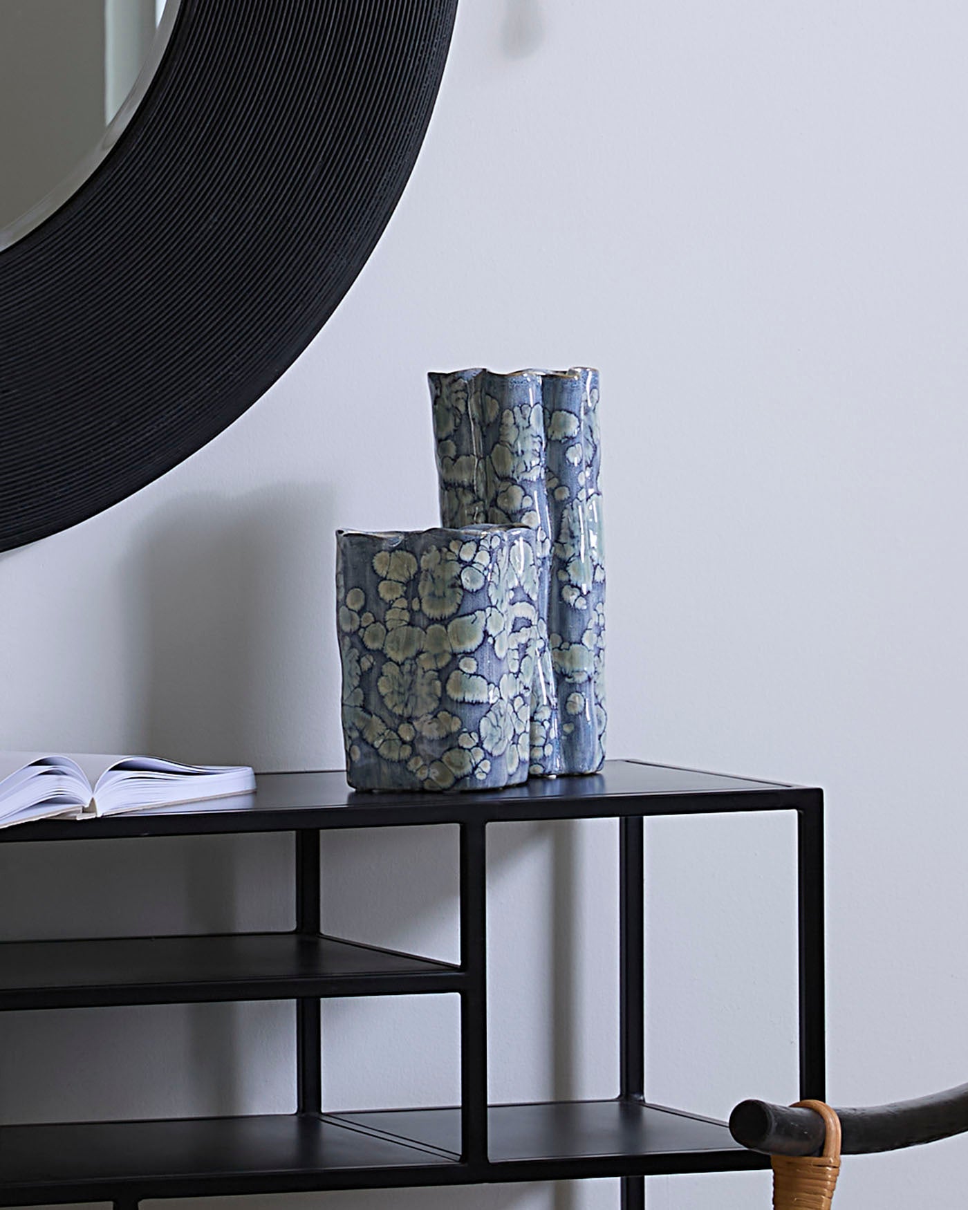 Jamie Young Cloud Ceramic Decorative Set Of 2 Vases