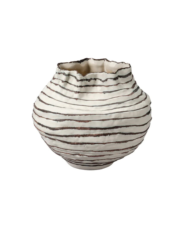 Jamie Young Curvature Ceramic Vessel, Brown