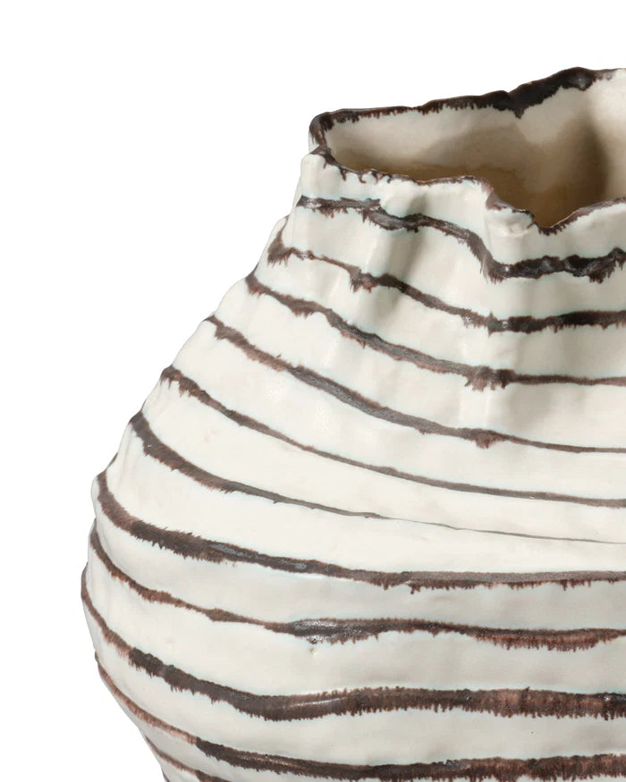 Jamie Young Curvature Ceramic Vessel, Brown