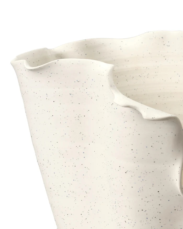 Jamie Young Flounce Porcelain Vase, White