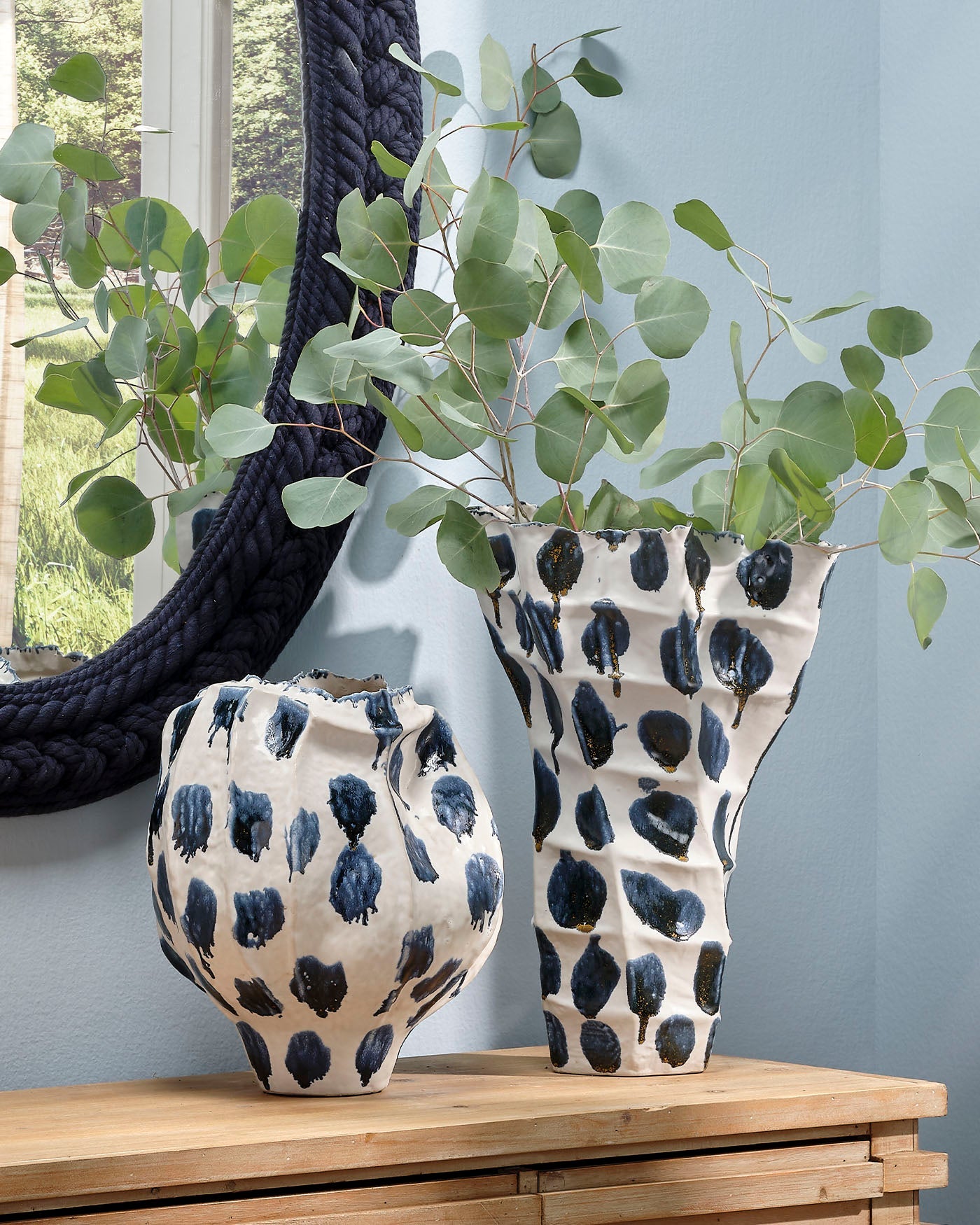 Jamie Young Monet Wide Ceramic Decorative Vase