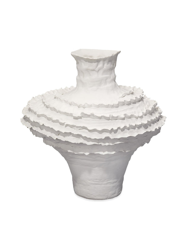 Jamie Young Ruffle Ceramic Decorative Vase