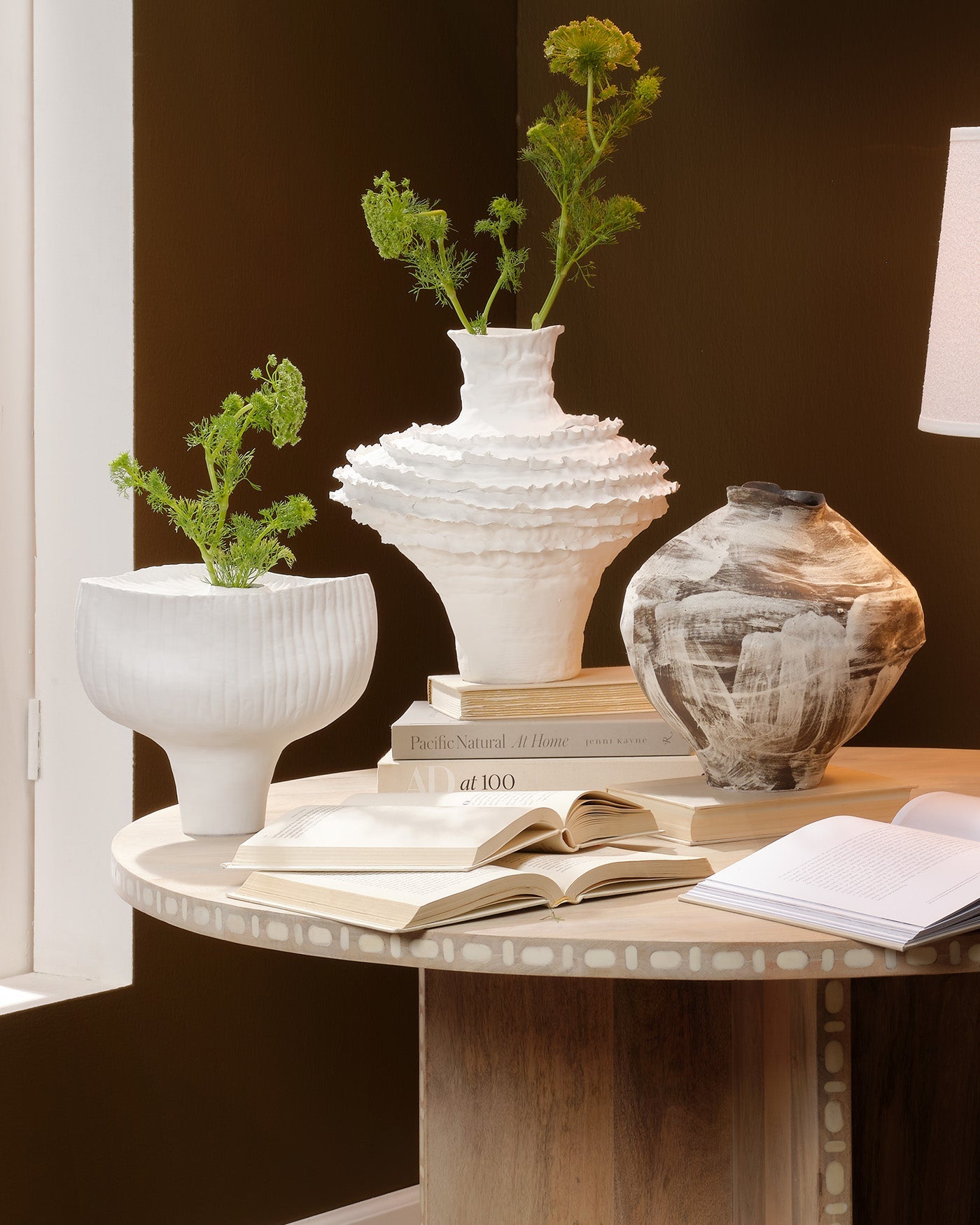 Jamie Young Ruffle Ceramic Decorative Vase