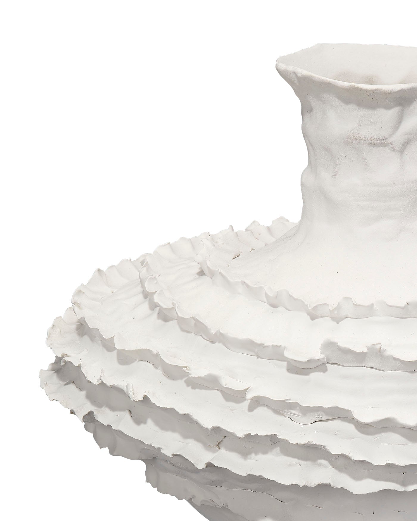 Jamie Young Ruffle Ceramic Decorative Vase