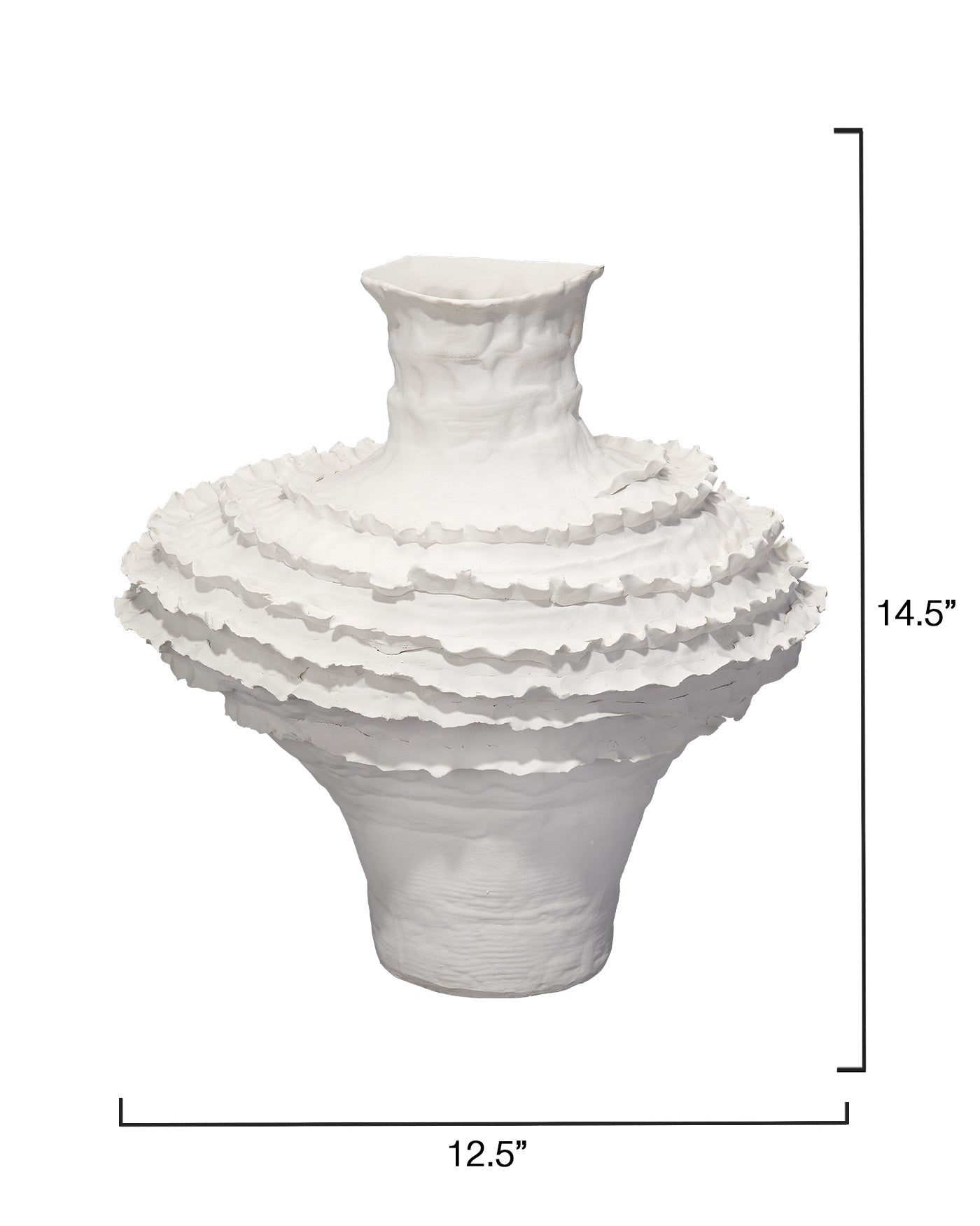 Jamie Young Ruffle Ceramic Decorative Vase