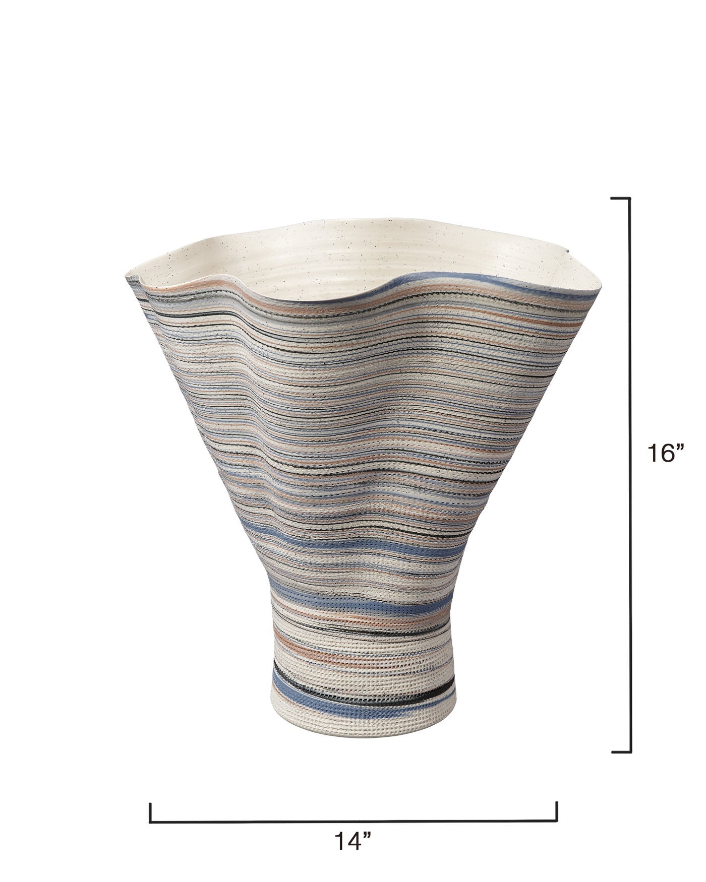 Jamie Young Splayed Porcelain Decorative Vase