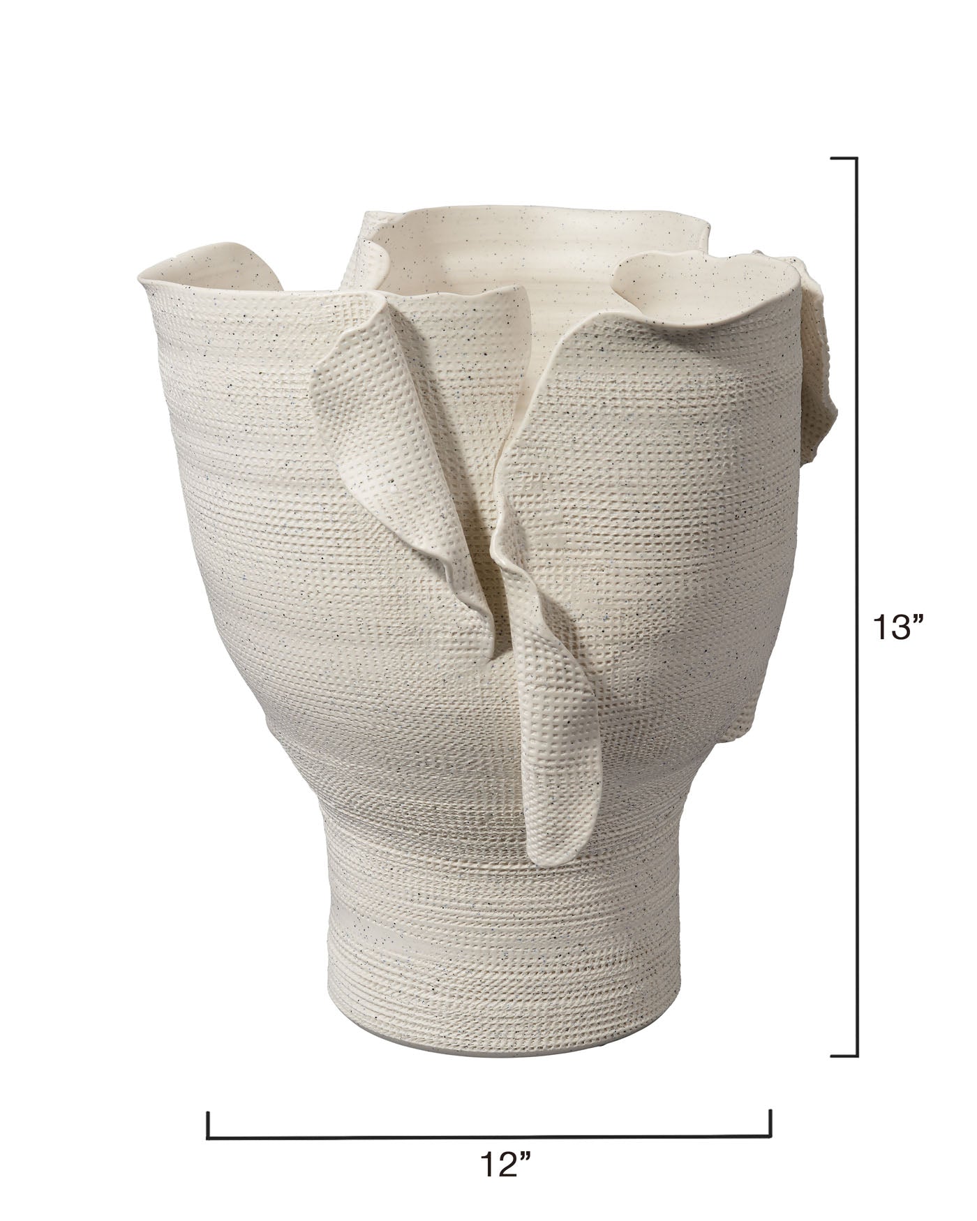 Jamie Young Torn Wide Porcelain Decorative Vessel