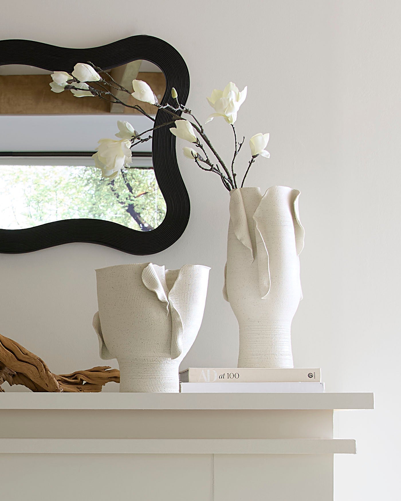 Jamie Young Torn Wide Porcelain Decorative Vessel