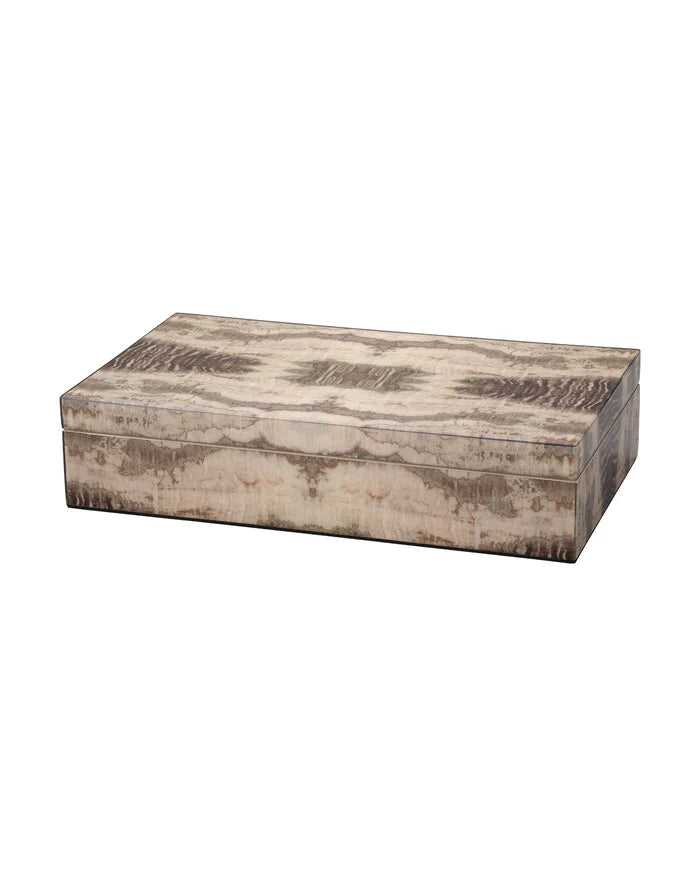 Jamie Young Venom Decorative Box, Charcoal Lacquer