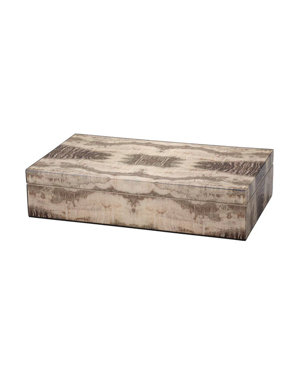 Jamie Young Venom Decorative Box, Charcoal Lacquer