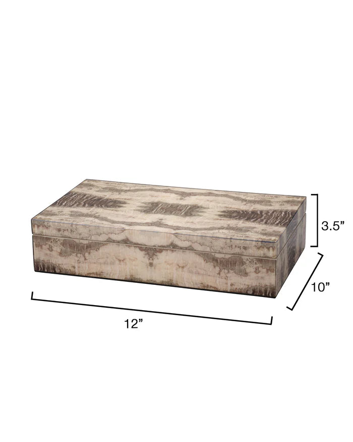 Jamie Young Venom Decorative Box, Charcoal Lacquer