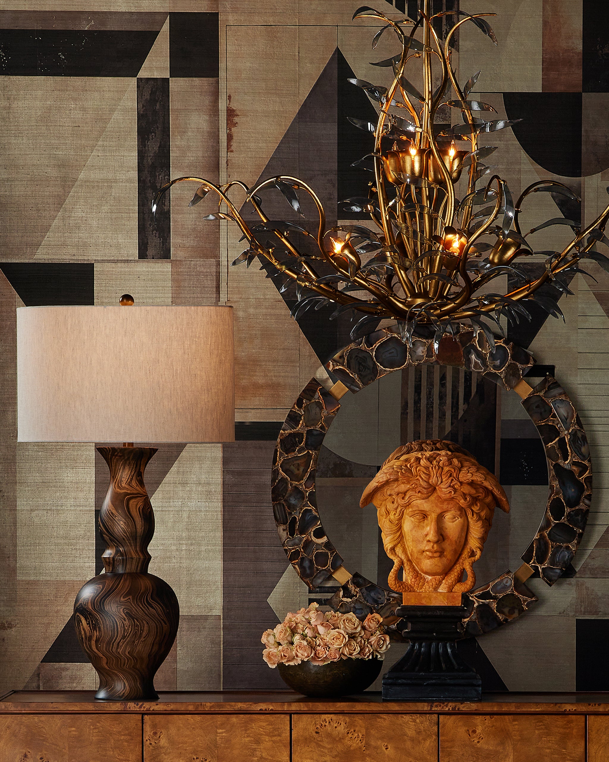 Currey & Company Carterton Brown Table Lamp